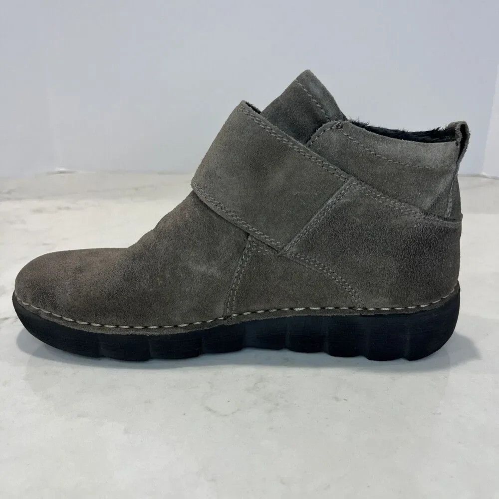 Josef Seibel NEW Calais 53 EU 37 US 6 -6.5 Taupe Comfort Ankle Boots Suede‎